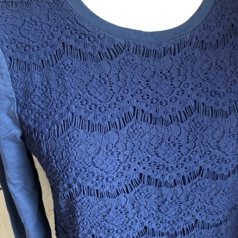 J‎ Crew Eyelet Indigo Top | Small